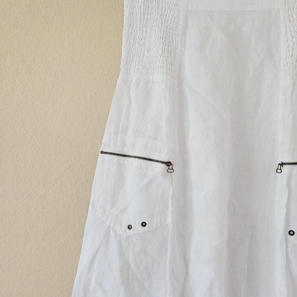 XCVI Womens 100% Linen Clementine Midi Skirt Size Medium Lighweight - Picture 5 of 7